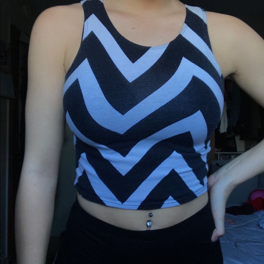Zig zag Crop Top